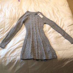 Heather gray sweater dress
